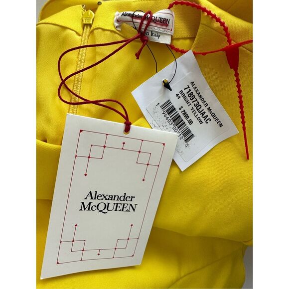 Alexander McQueen Long-Sleeved Draped Midi-Dress - Picture 11 of 11